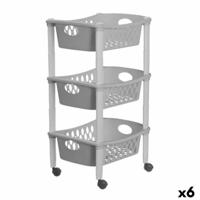 Groentetrolley Stefanplast Grijs Plastic 40 x 29,5 x 68,5 cm (6 Stuks)