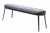 Bankje Gain 140 cm Steel Grijs Velvet - Giga Living