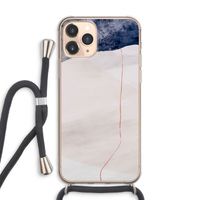 Stone White: iPhone 11 Pro Max Transparant Hoesje met koord Stone White: iPhone 11 Pro Max Transparant Hoesje met koord