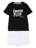 Lapin House ensemble haut-short Switch Flip en coton - Noir - thumbnail