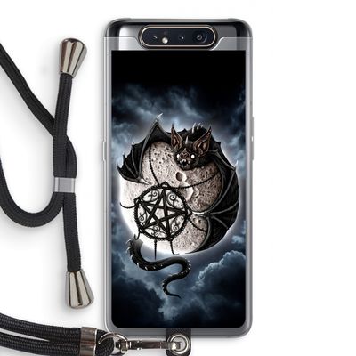 Volle maan: Samsung Galaxy A80 Transparant Hoesje met koord