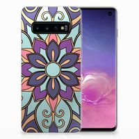 Samsung Galaxy S10 TPU Case Purple Flower - thumbnail