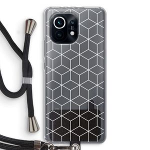 Zwart-witte kubussen: Xiaomi Mi 11 Transparant Hoesje met koord