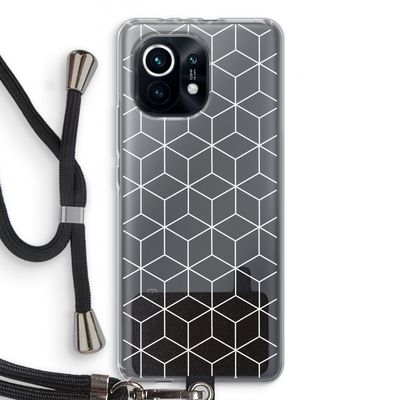 Zwart-witte kubussen: Xiaomi Mi 11 Transparant Hoesje met koord
