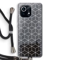 Zwart-witte kubussen: Xiaomi Mi 11 Transparant Hoesje met koord
