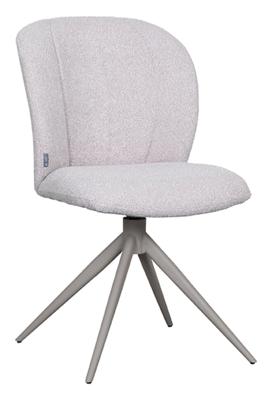 LABEL51 Draaibare Eetkamerstoel 'Kimo' Bouclé, kleur Naturel