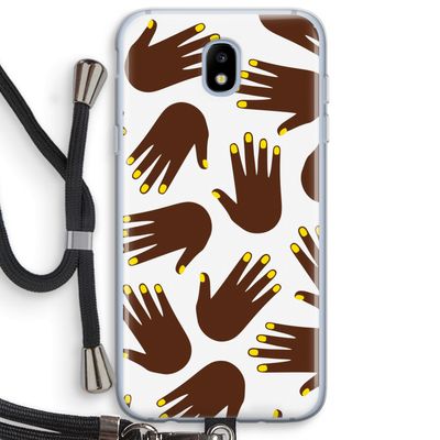 Hands dark: Samsung Galaxy J5 (2017) Transparant Hoesje met koord
