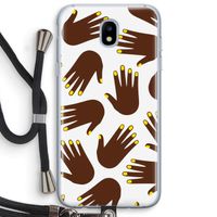 Hands dark: Samsung Galaxy J5 (2017) Transparant Hoesje met koord