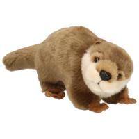 Pluche Rivier otter knuffel - 28 cm - bruin - dieren knuffels