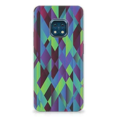 Nokia XR20 | TPU Hoesje | Abstract Green Blue