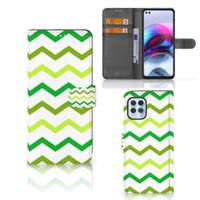 Motorola Moto G100 | Telefoon Hoesje | Zigzag Groen