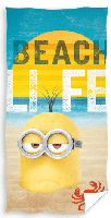 Minion strandlaken blauw 70x140cm