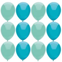 Ballonnen verjaardag/thema feest - 200x stuks - mintgroen/turquoise - Ballonnen - thumbnail