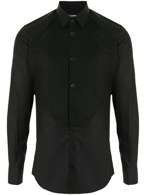 Dolce & Gabbana chemise à plastron contrastant - Noir
