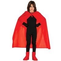 Halloween verkleedcape - rood - voor kinderen - Duivel/vampier/dracula/superheld thema