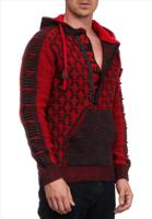 RustyNeal - Heren Hoodie Trui - Rood - Modernfit - Capuchon RustyNeal - Heren Hoodie Trui - Rood - Modernfit - Capuchon