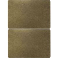 Set van 8x stuks rechthoekige placemats goud met glitters 43,5 x 28,5 cm