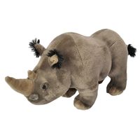 Pluche grijze neushoorn knuffel 35 cm speelgoed - thumbnail