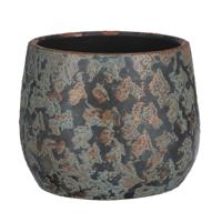 Mica Decorations Bloempot - keramiek - kamerplanten - koper - D19 x H15 cm - schaal
