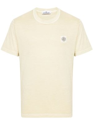 Stone Island t-shirt en coton à patch Compass - Tons neutres