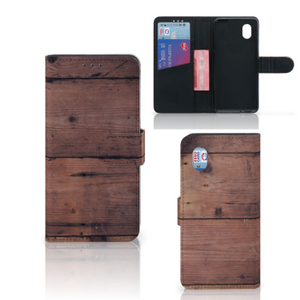 Alcatel 1B (2020) Book Style Case Old Wood
