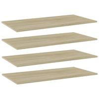 Wandschappen 4 st 80x20x1,5 cm spaanplaat sonoma eikenkleurig