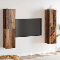 TV-kastenset 4 pcs Oud hout 30.5 x 30 x 60 cm Bewerkt hout