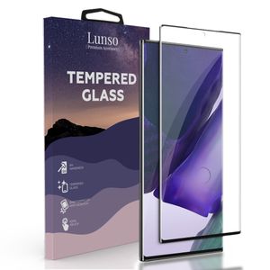 Lunso - Samsung Galaxy Note 20 Ultra - Gehard Beschermglas - Full Cover Screenprotector - Black Edge