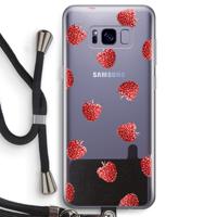 Framboosjes: Samsung Galaxy S8 Transparant Hoesje met koord