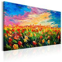 Schilderij - Zee van Tulpen - thumbnail