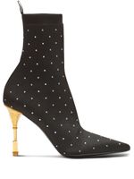 Balmain bottines Moneta à ornements en cristal - Noir