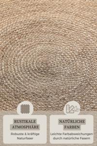 Hanse Home - Jute Braided Jute Rug Round Rangpur Natural Grey Brown - 200 cm