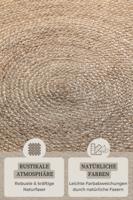 Hanse Home - Jute Braided Jute Rug Round Rangpur Natural Grey Brown - 200 cm