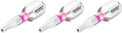 HAZET Bit 2223N-T9H/3 · 1/4 inch (6,3 mm) zeskant massief · Tamper resistant TORX®-profiel · 3-delig · SW T9H