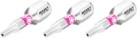 HAZET Bit 2223N-T9H/3 · 1/4 inch (6,3 mm) zeskant massief · Tamper resistant TORX®-profiel · 3-delig · SW T9H