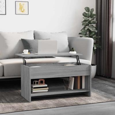 Salontafel 102x50x52,5 cm bewerkt hout grijs sonoma eikenkleur