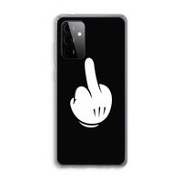 Middle finger black: Samsung Galaxy A72 Transparant Hoesje