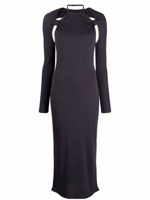 Jacquemus robe La Robe Nodi à découpes - Bleu
