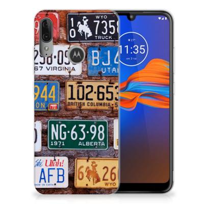Motorola Moto E6 Plus | Siliconen hoesje | met foto Kentekenplaten