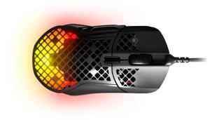 Steelseries Aerox 5 Gaming-muis Kabelgebonden, USB Optisch Zwart 9 Toetsen 18000 dpi Verlicht