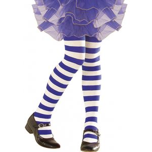 Blauw met wit gestreepte peuter panty