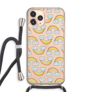 Regenboog: iPhone 11 Pro Max Transparant Hoesje met koord