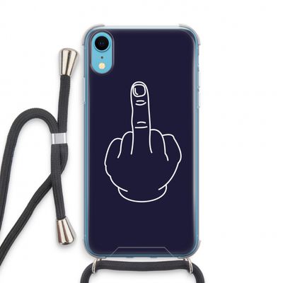 F**k U: iPhone XR Transparant Hoesje met koord
