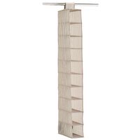 Kast organizer - hangend - 10 vakken - 15 x 30 x 129 cm - beige - thumbnail