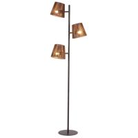 Vloerlamp Daan bruin 3 lichts 160cm