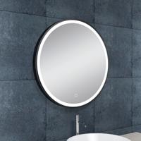 Wiesbaden Maro LED Badkamerspiegel - Dimbaar en Verwarmd - Rond 60cm - Mat Zwart Wiesbaden Maro LED Badkamerspiegel - Dimbaar en Verwarmd - Rond 60cm - Mat Zwart