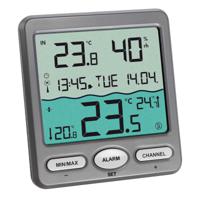 TFA Dostmann VENICE Funk-Pool-Thermometer Zwembadthermometer Antraciet