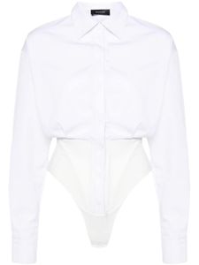 Mugler Poplin Body Shirt - Blanc