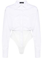 Mugler Poplin Body Shirt - Blanc - thumbnail