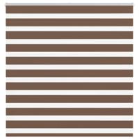 VidaXL Zebra rolgordijn 140x100 cm stofbreedte 135,9cm polyester bruin